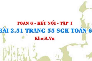 Bài 2.51 trang 55 SGK Toán 6 tập 1 Kết nối tri thức